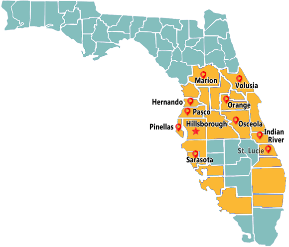 Service area map